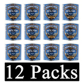 12X Hammerite Smooth Blue Paint 250ml Tin Paint